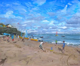 Świerszcz plażowy, Abersoch, 2013,